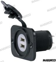TD4 AM12VDUSB - BASE 12VDC 2 USB CARGADOR 5V 2.1A C/LUZ