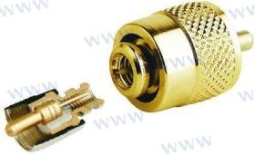 TD4 GLORA132SOLDERLESS - CONECTOR PL259 MACHO GOLD PARA RG58