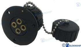 TD4 GS11032 - ENCHUFE NYLON  3 AMP. 4 POLOS